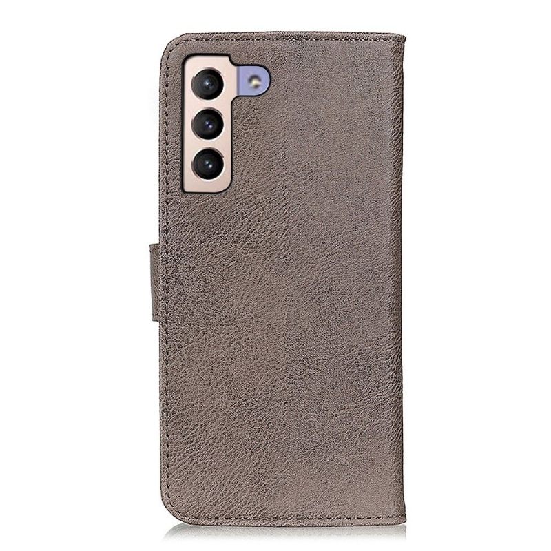 Flip Case voor Samsung Galaxy S22 Plus 5G Khazneh Leder Effect Kaarthouder