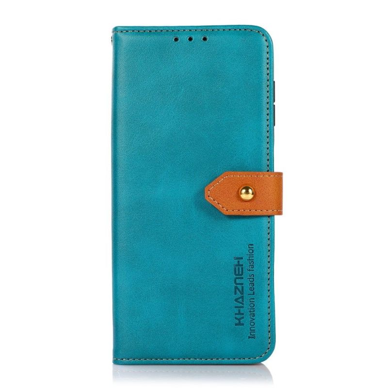 Folio-hoesje voor Samsung Galaxy S22 Plus 5G Anti-fall Khazneh Tweekleurig Kunstleer