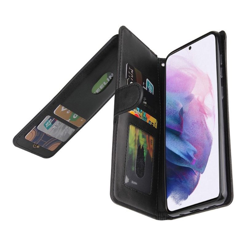 Folio-hoesje voor Samsung Galaxy S22 Plus 5G Ondersteuningsfunctie Voor Meerdere Opslag