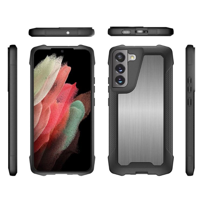 Hoesje voor Samsung Galaxy S22 Plus 5G Bescherming Hoesje Bescherming Met Geborsteld Metaaleffect