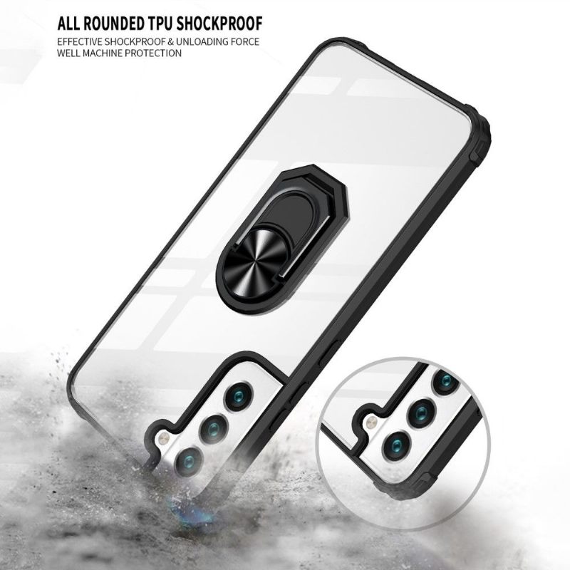 Hoesje voor Samsung Galaxy S22 Plus 5G Bescherming Hoesje Transparant Met Ring