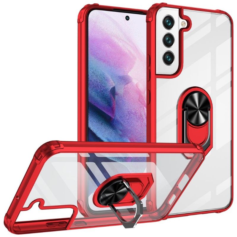 Hoesje voor Samsung Galaxy S22 Plus 5G Bescherming Hoesje Transparant Met Ring