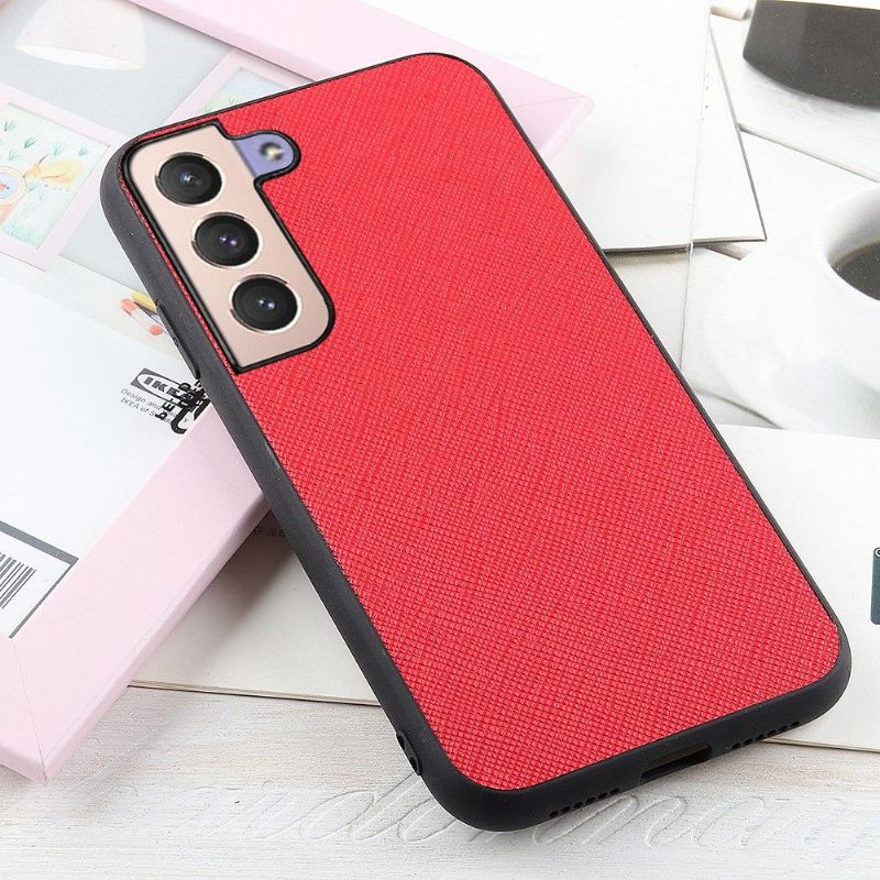 Hoesje voor Samsung Galaxy S22 Plus 5G Kunstleer Met Roostereffect