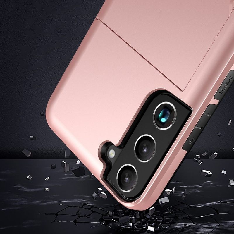 Hoesje voor Samsung Galaxy S22 Plus 5G Locard Kaarthouder Met Mat Effect
