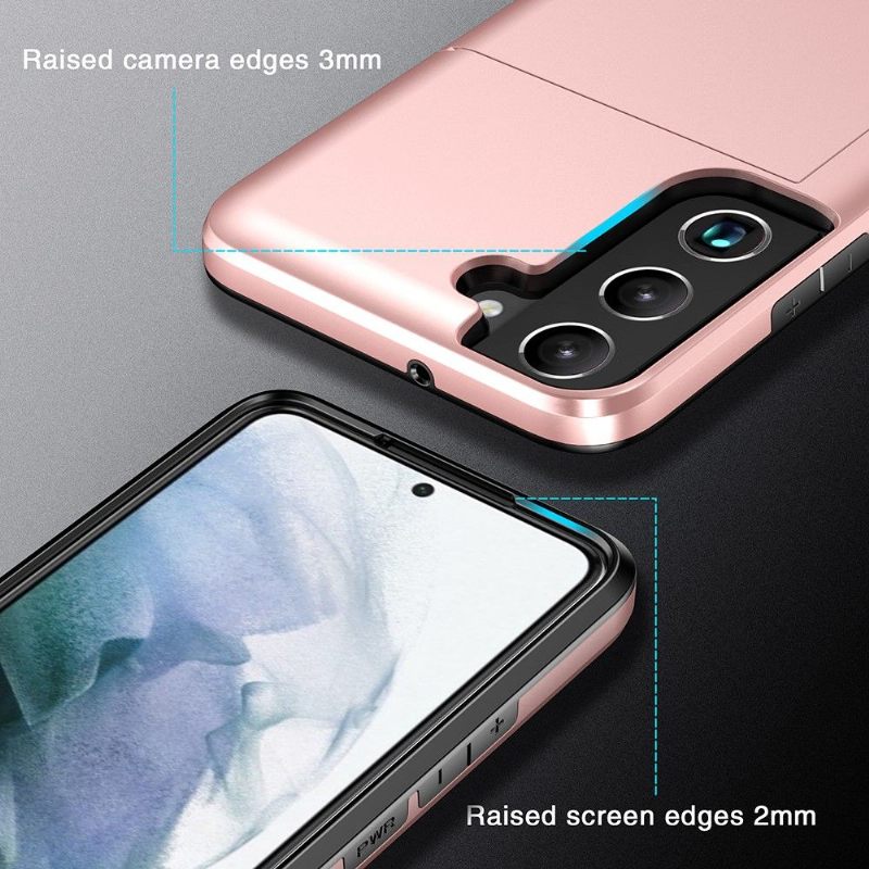 Hoesje voor Samsung Galaxy S22 Plus 5G Locard Kaarthouder Met Mat Effect