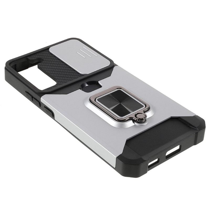 Hoesje voor Samsung Galaxy S22 Plus 5G Ondersteuningsfunctie Voor Cameraschuif