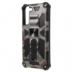 Hoesje voor Samsung Galaxy S22 Plus 5G Ondersteuningsfunctie Voor Militaire Camouflage
