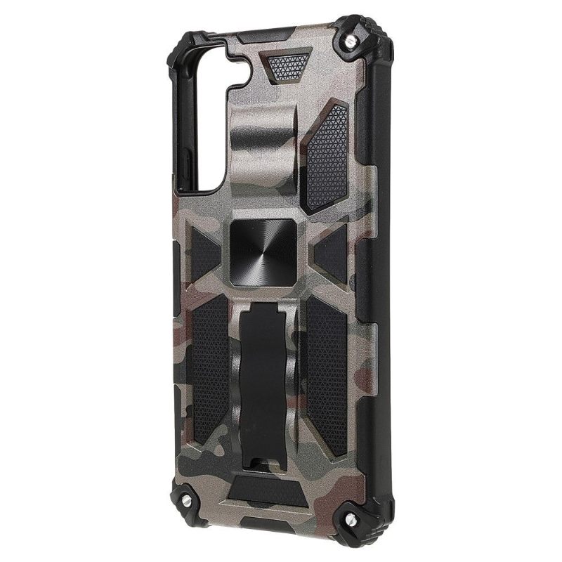 Hoesje voor Samsung Galaxy S22 Plus 5G Ondersteuningsfunctie Voor Militaire Camouflage