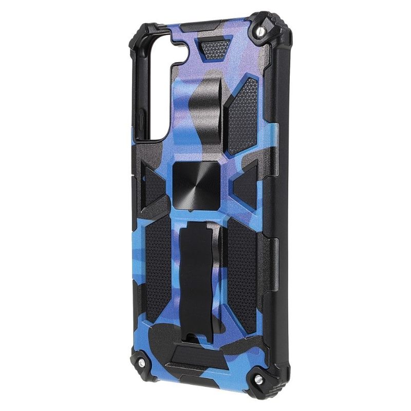 Hoesje voor Samsung Galaxy S22 Plus 5G Ondersteuningsfunctie Voor Militaire Camouflage