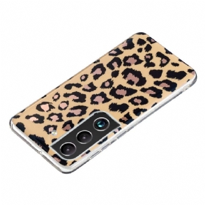 Hoesje voor Samsung Galaxy S22 Plus 5G Siliconen Luipaard