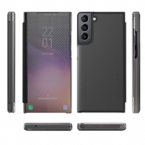 Telefoonhoesje voor Samsung Galaxy S22 Plus 5G Folio-hoesje Koolstofvezel