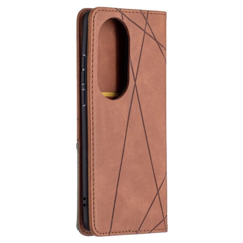 Folio-hoesje voor Huawei P50 Pro Célinia Style Lederen Kaarthouder