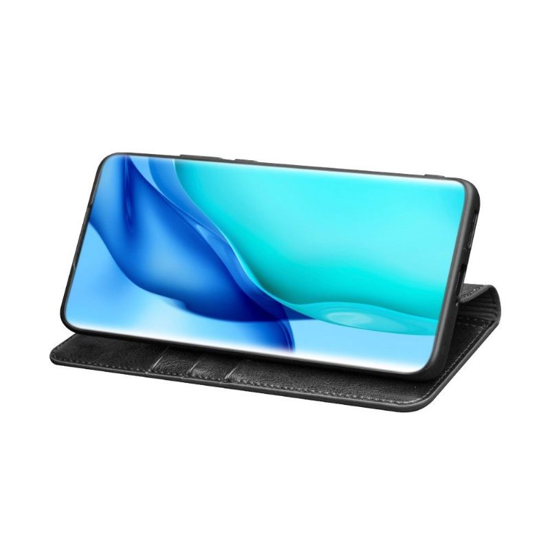 Folio-hoesje voor Huawei P50 Pro Handgemaakt Echt Leer