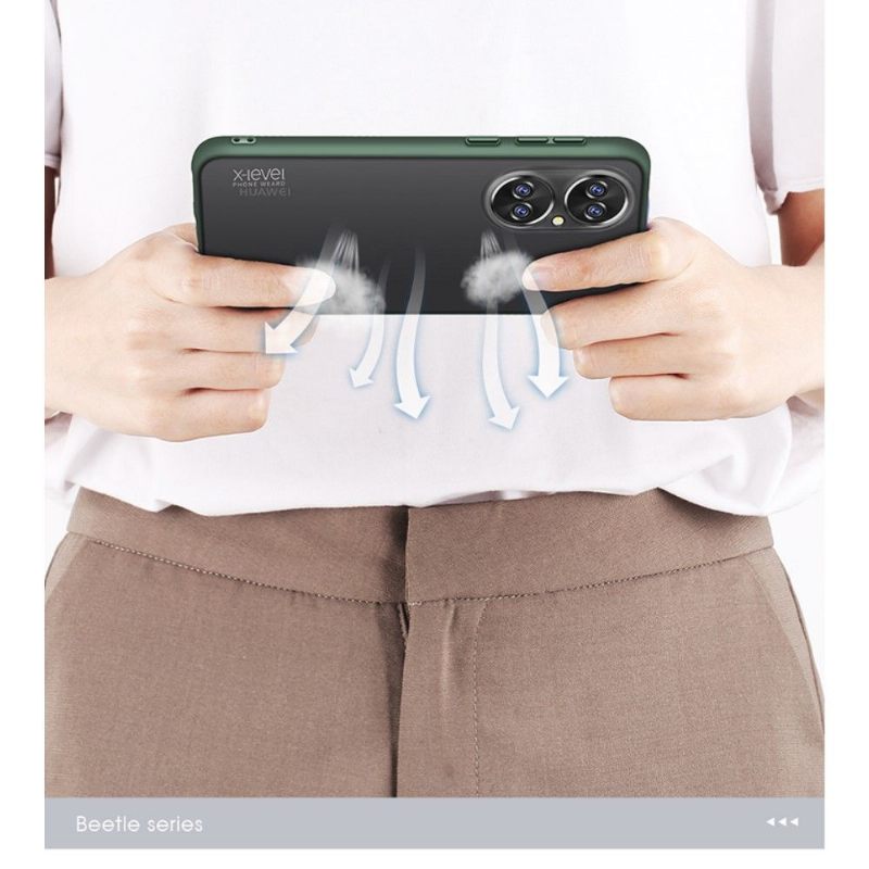 Hoesje voor Huawei P50 Pro Mat Effect X-level Met Riem