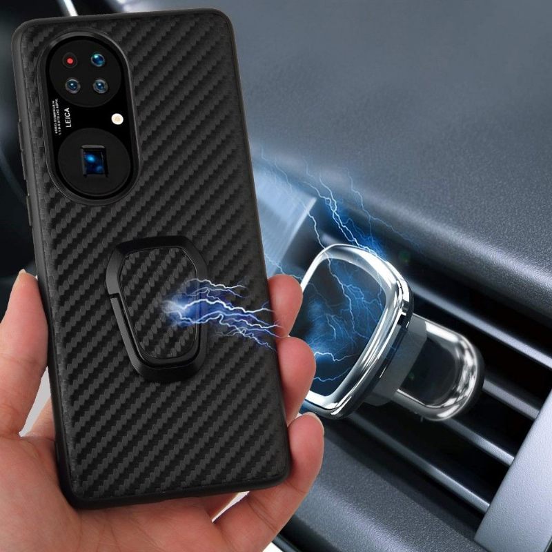 Hoesje voor Huawei P50 Pro Ondersteuningsfunctie Croc Effect