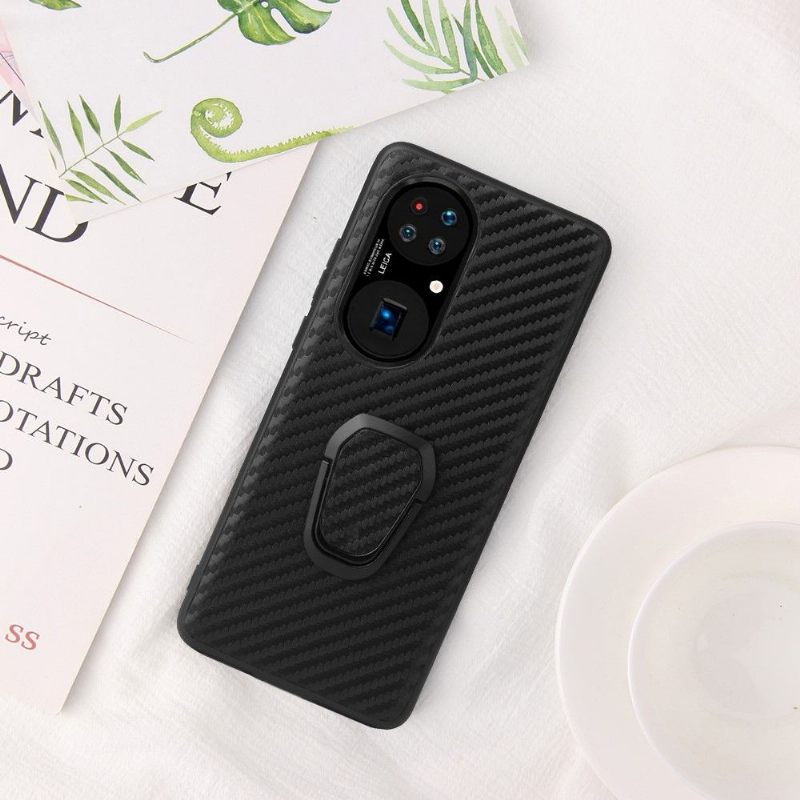 Hoesje voor Huawei P50 Pro Ondersteuningsfunctie Voor Koolstofvezel