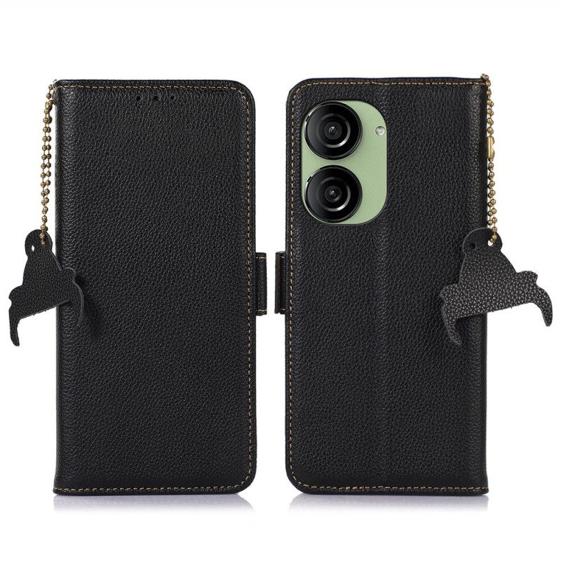 Leren Hoesje Asus Zenfone 10 Rfid-blokkerend Leer Khazneh