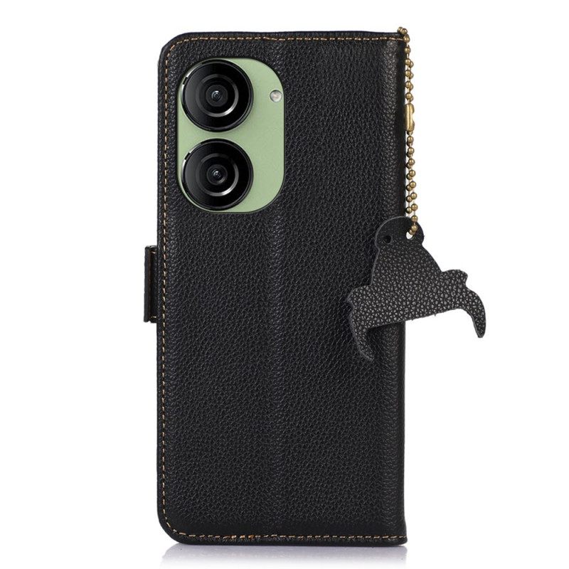 Leren Hoesje Asus Zenfone 10 Rfid-blokkerend Leer Khazneh