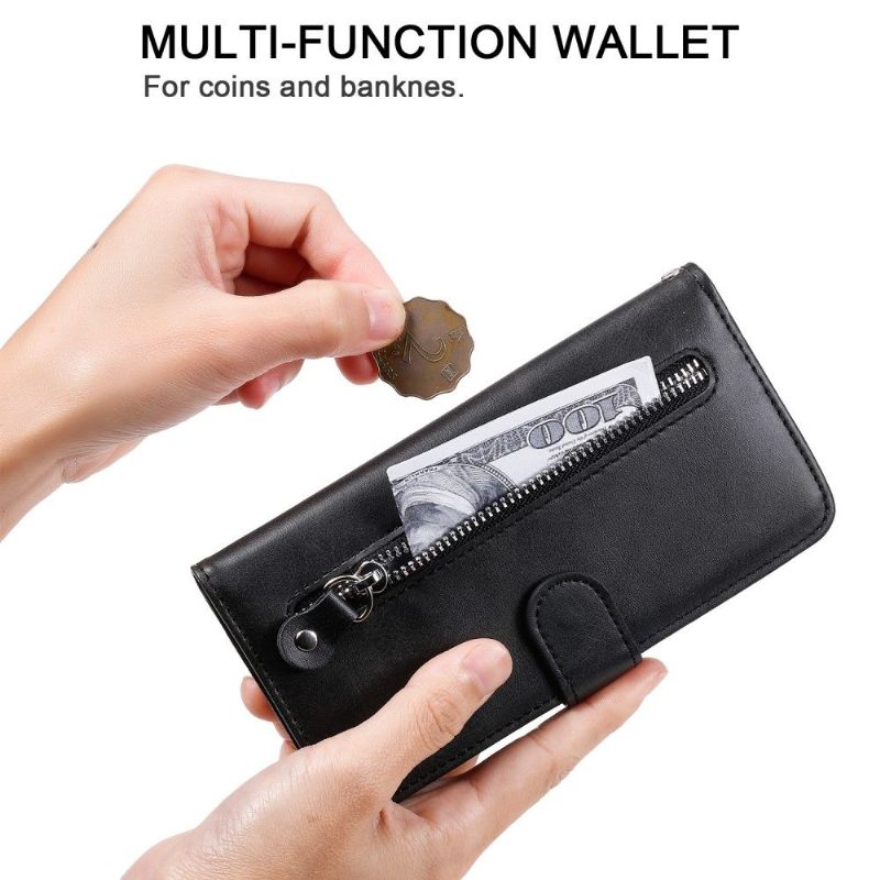 Flip Case voor Huawei P40 Lite E Zak Met Rits