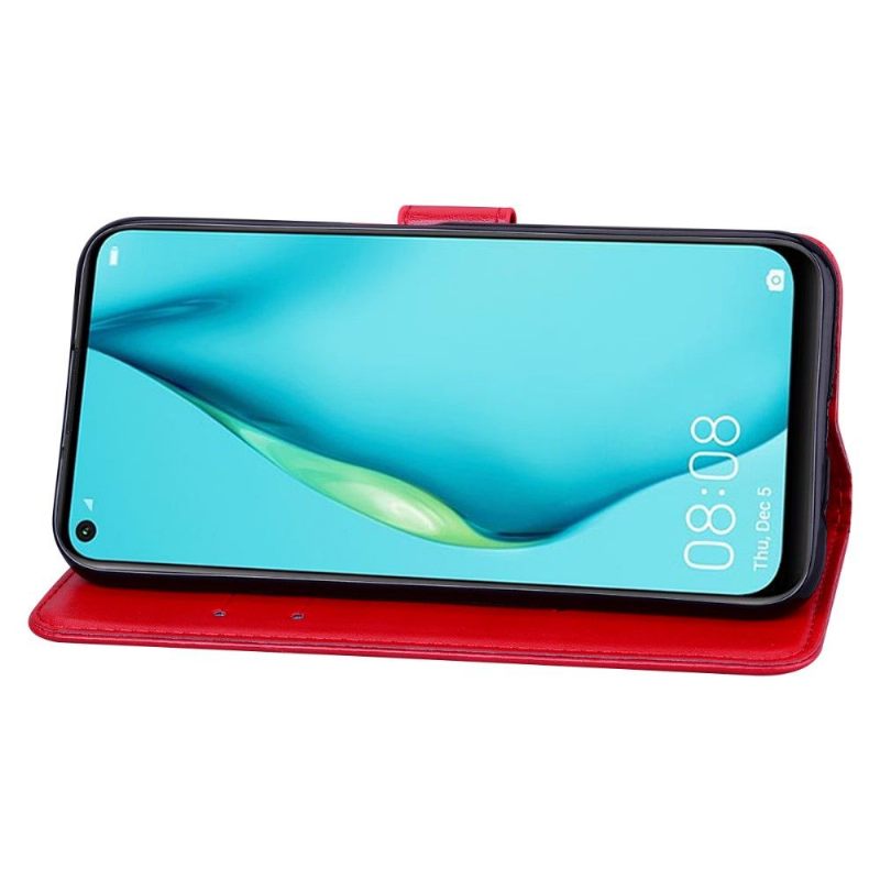 Folio-hoesje voor Huawei P40 Lite E Roos Reliëf