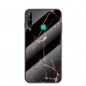 Hoesje voor Huawei P40 Lite E Gouden Lina Marmer