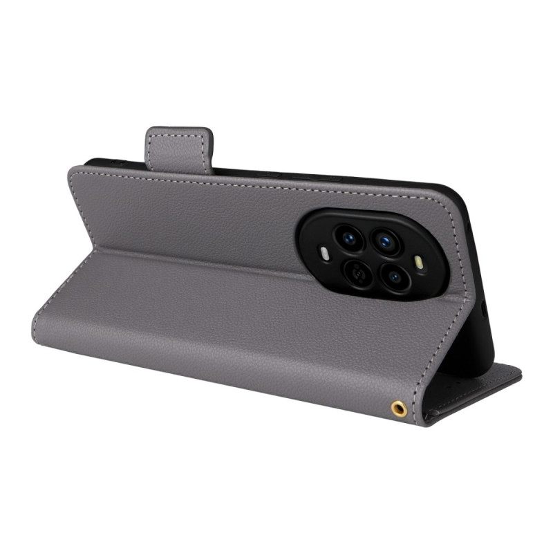 Bescherming Hoesje Huawei Nova 13 Pro Lychee Imitatieleren Bandje