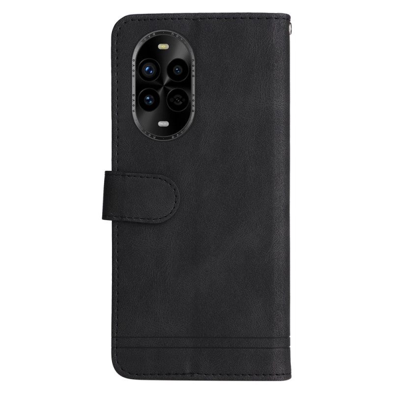 Folio-hoesje Huawei Nova 13 Pro Telefoonhoesje Decoratieve Klinknagel En Koord