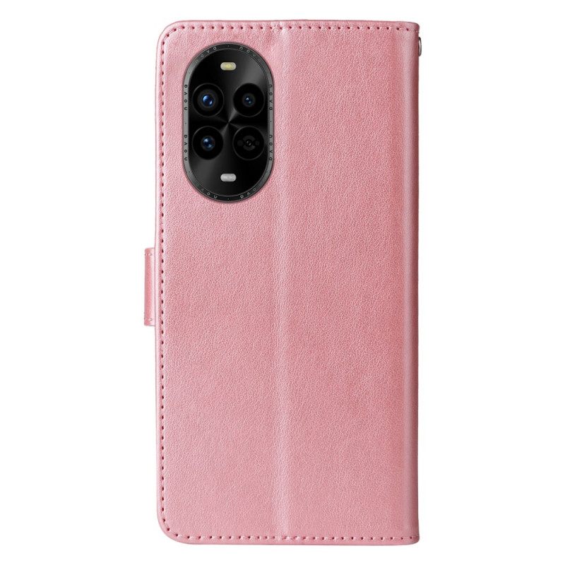 Leren Hoesje Huawei Nova 13 Pro Bloemenpatroon