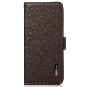Leren Hoesje voor Xiaomi Redmi Note 12 4G Lychee Leer Khazneh Rfid