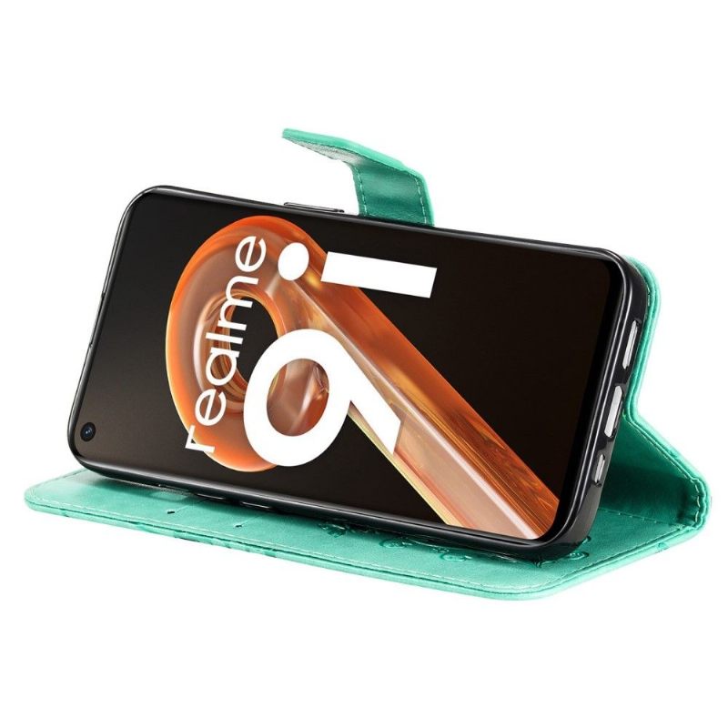 Flip Case voor Realme 9i Ondersteuningsfunctie Vlinders