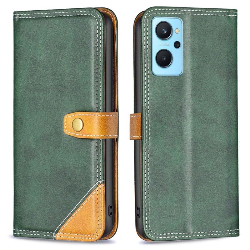 Leren Hoesje voor Realme 9i Binfen Series-8 Zichtbare Naden