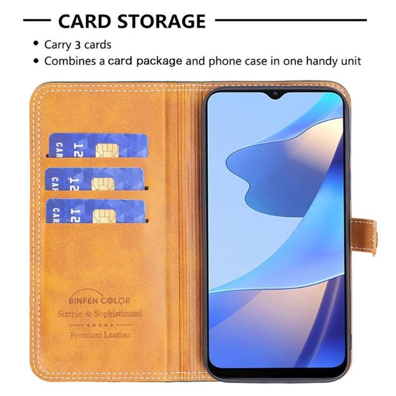 Leren Hoesje voor Realme 9i Binfen Series-8 Zichtbare Naden