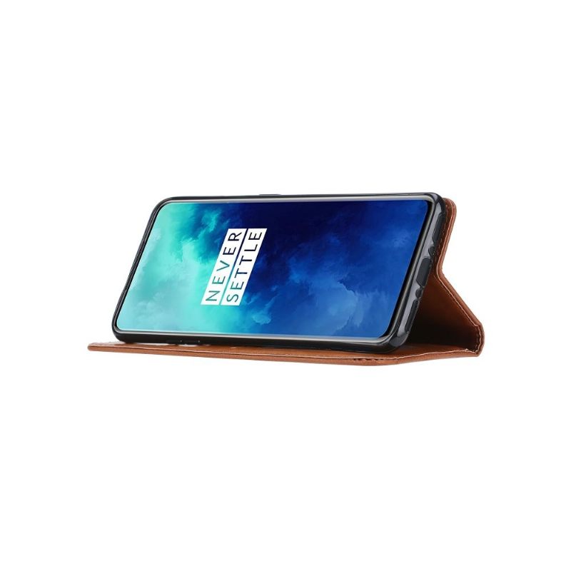 Folio-hoesje voor OnePlus 7T Pro Leren Effect Stand Case