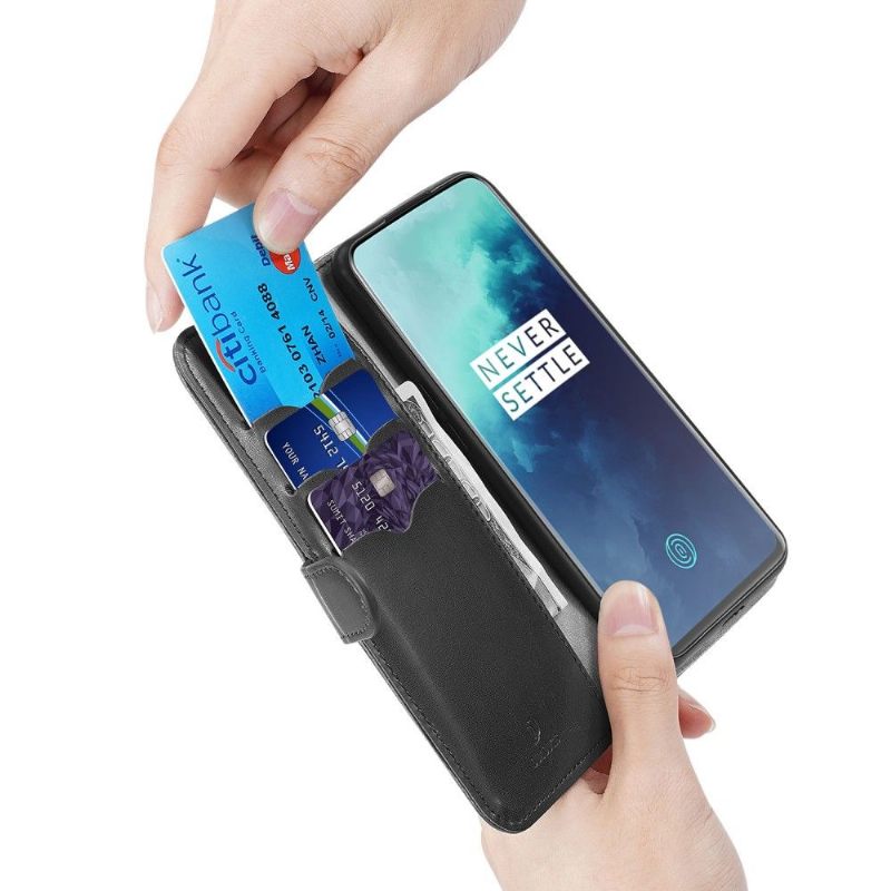 Leren Hoesje voor OnePlus 7T Pro Kado-serie Zwart Kunstleer