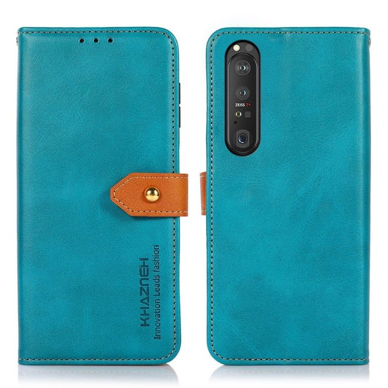 Folio-hoesje voor Sony Xperia 1 III Khazneh Tweekleurig Kunstleer
