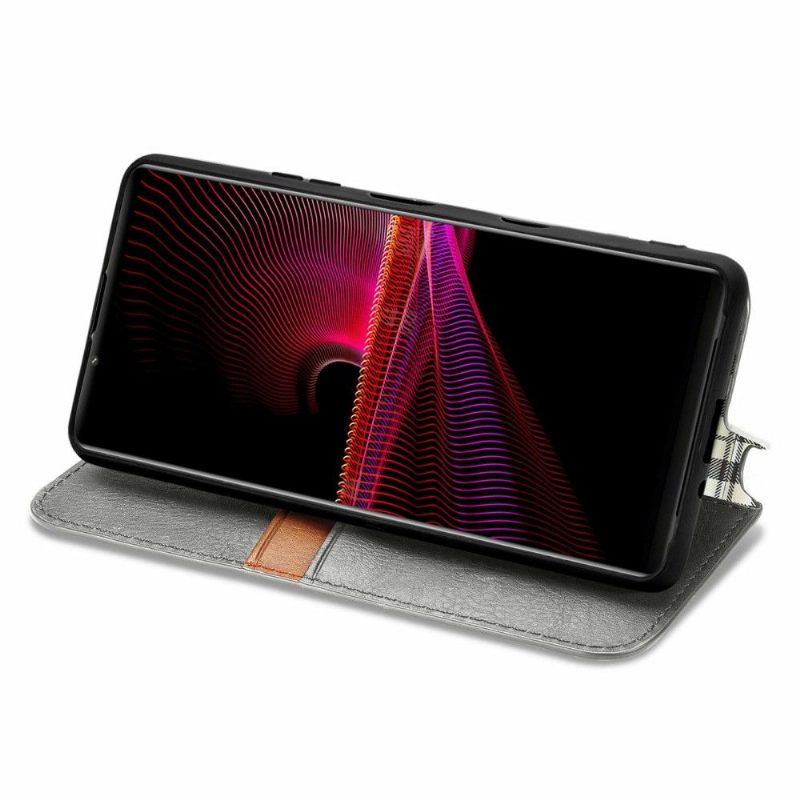Folio-hoesje voor Sony Xperia 1 III Kub Design-kaarthouder