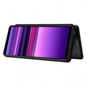 Folio-hoesje voor Sony Xperia 1 III Kunstleer In Koolstofvezelstijl