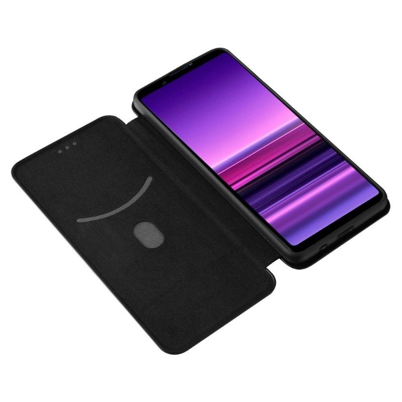Folio-hoesje voor Sony Xperia 1 III Kunstleer In Koolstofvezelstijl