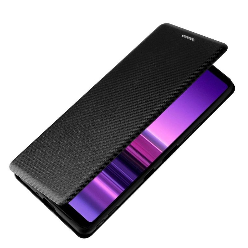 Folio-hoesje voor Sony Xperia 1 III Kunstleer In Koolstofvezelstijl