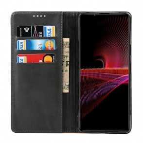 Folio-hoesje voor Sony Xperia 1 III Lisa Tweekleurig Kunstleer