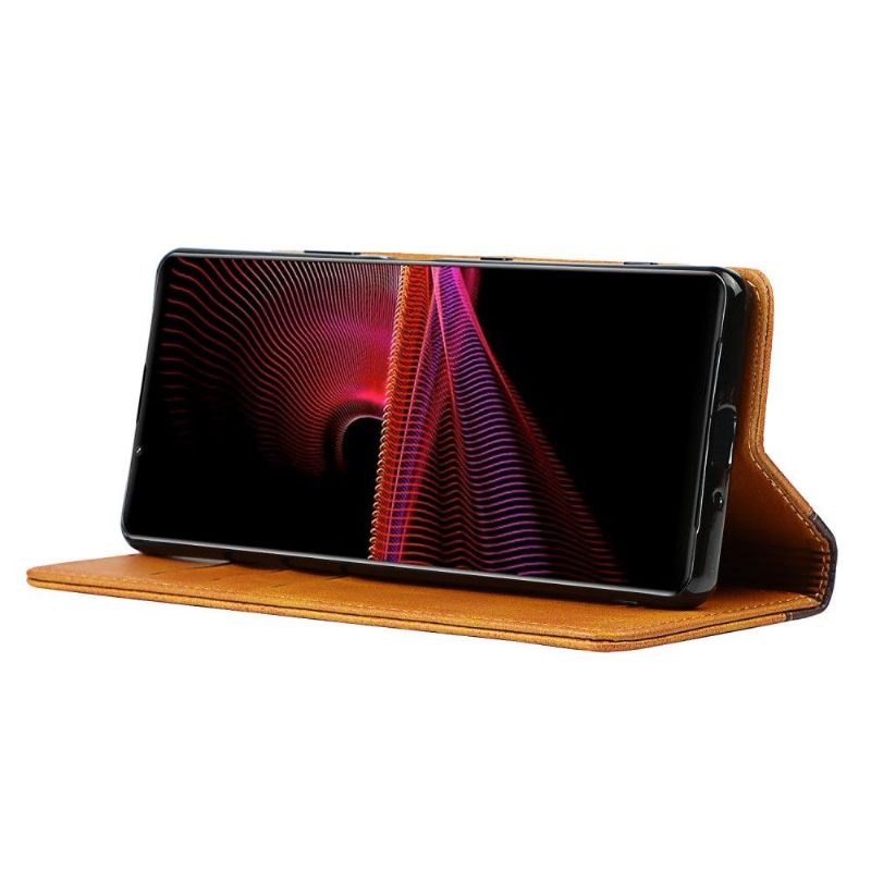 Folio-hoesje voor Sony Xperia 1 III Lisa Tweekleurig Kunstleer