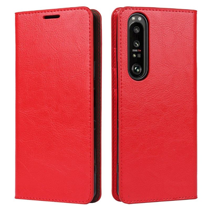 Folio-hoesje voor Sony Xperia 1 III Ondersteuningsfunctie Voor Leren Kaarthouder