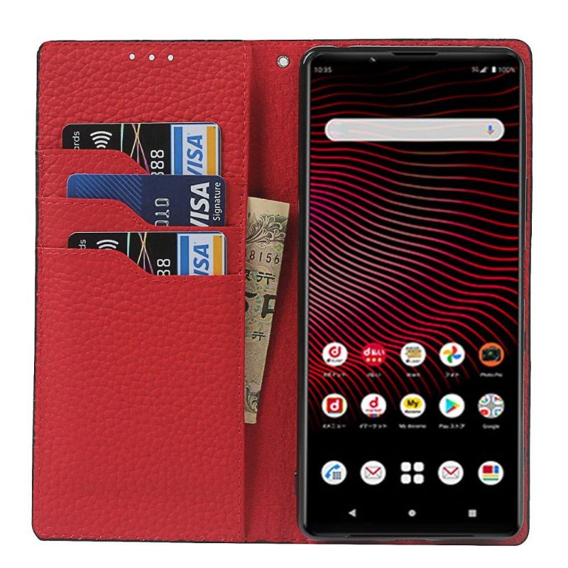 Leren Hoesje voor Sony Xperia 1 III Generfd Leer Met Riem