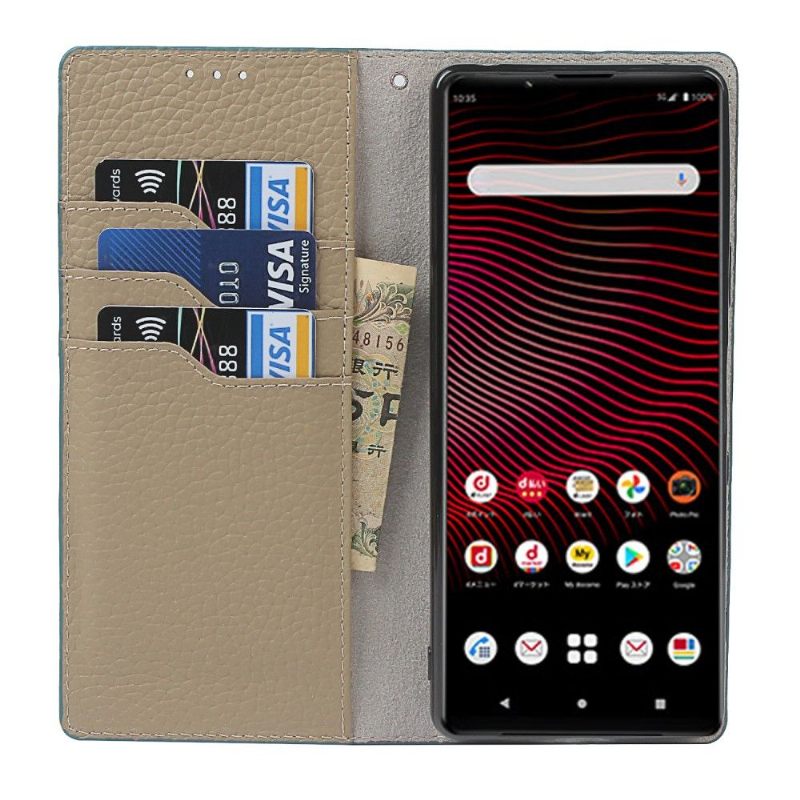 Leren Hoesje voor Sony Xperia 1 III Generfd Leer Met Riem