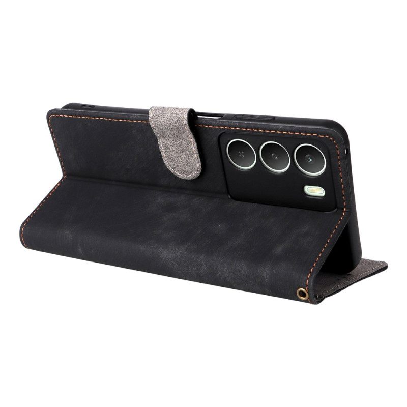 Bescherming Hoesje Realme 14x 5g Kunstleer Met Rfid-bescherming