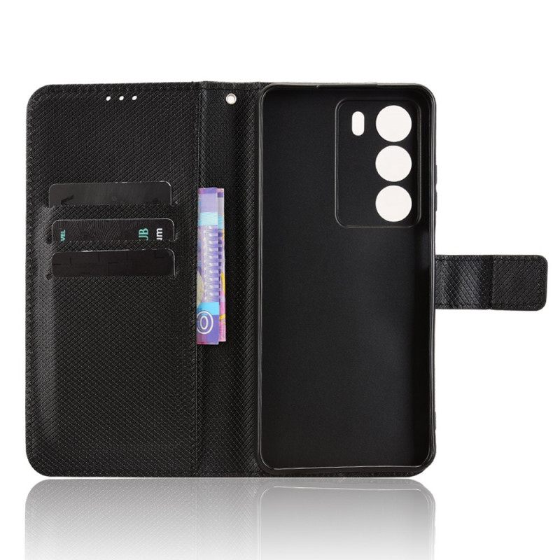 Folio-hoesje Realme 14x 5g Telefoonhoesje Diamantstructuur