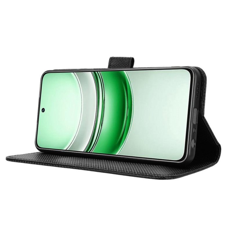 Folio-hoesje Realme 14x 5g Telefoonhoesje Diamantstructuur