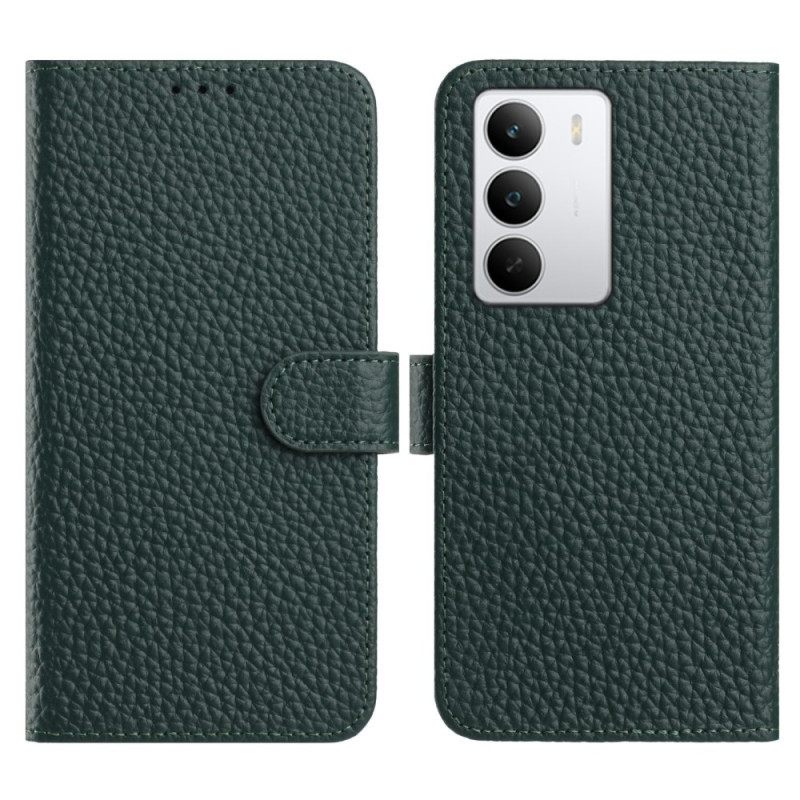 Folio-hoesje Realme 14x 5g Telefoonhoesje Echt Leer