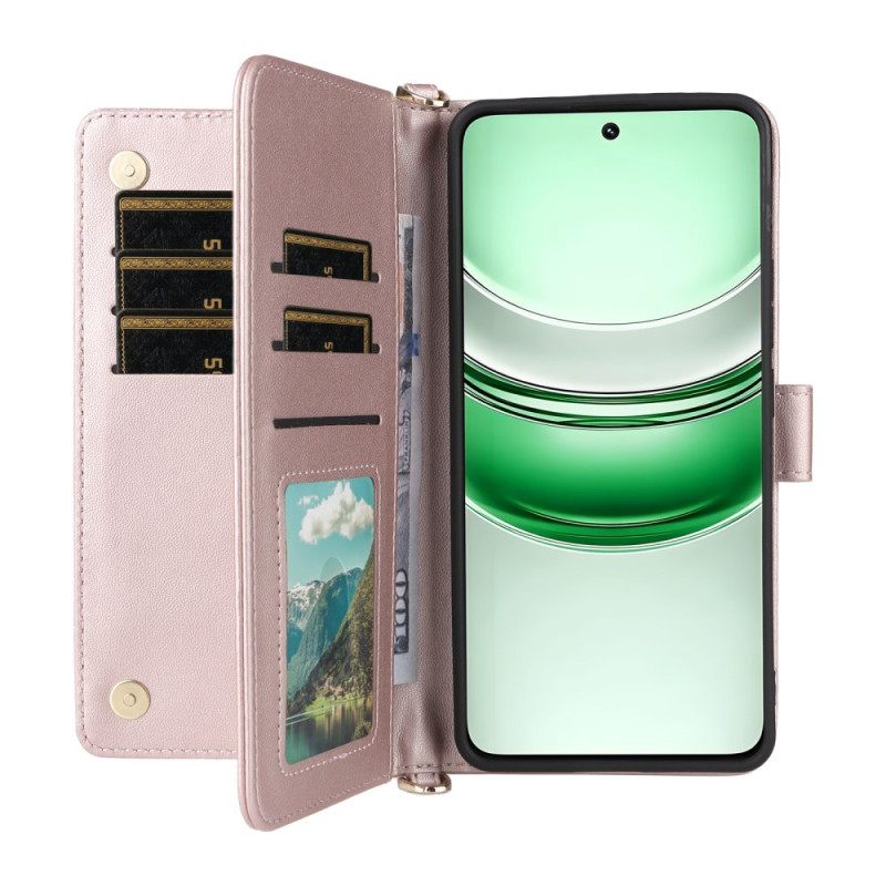 Folio-hoesje Realme 14x 5g Telefoonhoesje Gewatteerd Met Bandje En Schouderband