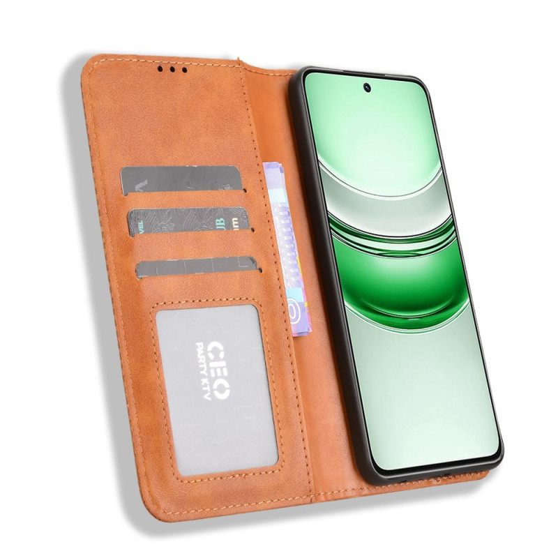 Folio-hoesje Realme 14x 5g Telefoonhoesje Vintage Rand